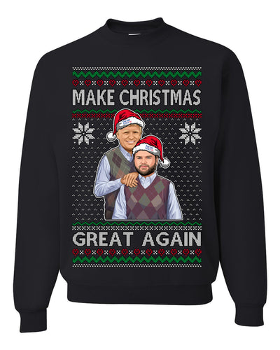 Make Christmas Great Again Trump Vance 2024 Movie Parody Ugly Christmas Sweater Crewneck Sweatshirt