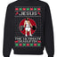 Jesus the Ultimate Deadlifter | Funny Ugly Christmas Sweater Crewneck Sweatshirt