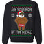 Ask Your Mom If I'm Real Funny Black Santa Claus Censored Ugly Christmas Sweater Crewneck Sweatshirt