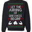Let The Airing Of Grievances Begin Funny Tv Sitcom Festivus Ugly Christmas Sweater Crewneck Sweatshirt