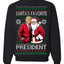 Santa's Favorite President Red Suit Trump Ugly Christmas Sweater Crewneck Sweatshirt