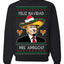 Feliz Navidad Mi Amigos Funny President Ugly Christmas Sweater Crewneck Sweatshirt