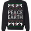 Peace On Earth Funny Xmas Cute Pink Angel Cross Ugly Christmas Sweater Crewneck Sweatshirt