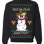 Feliz Navidad Juana Party Funny Spanish Drinking Cerveza Ugly Christmas Sweater Crewneck Sweatshirt