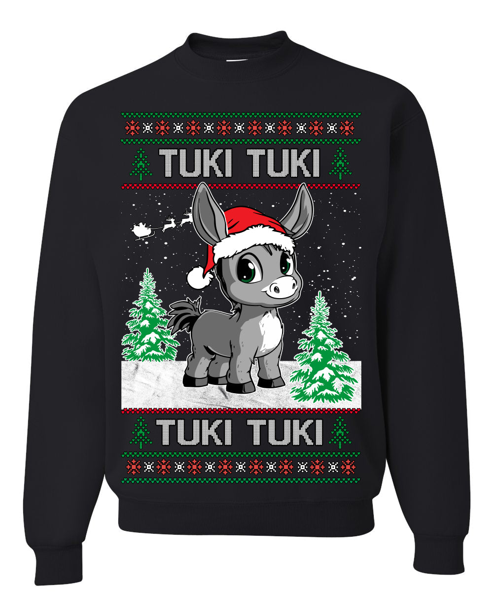 Tuki Tuki Tuki Funny Spanish Music Lyrics Ugly Christmas Sweater Crewneck Sweatshirt