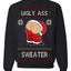 Ugly Ass Sweater Funny Santa Claus Butt Xmas Ugly Christmas Sweater Crewneck Sweatshirt