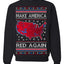 Make America Red Again USA Map Trump 2024 Ugly Christmas Sweater Crewneck Sweatshirt