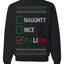 Naughty Nice Italian Funny Italians Italy Colors Ugly Christmas Sweater Crewneck Sweatshirt