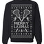 Merry Laxmas Funny Lacrosse Sports LAX Teen Sports Pun Ugly Christmas Sweater Crewneck Sweatshirt