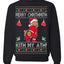 Merry Chrithmith Kith My Ath, Funny Butt Dancing, Viral Kiss My Ass Boxing Fight Meme, Men Women Ugly Christmas Sweater Crewneck Sweatshirt
