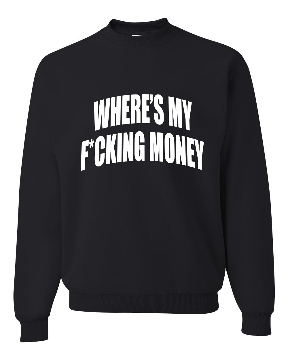 Where's My F*cking Money Meme Sweater, Unisex Crewneck Sweatshirts