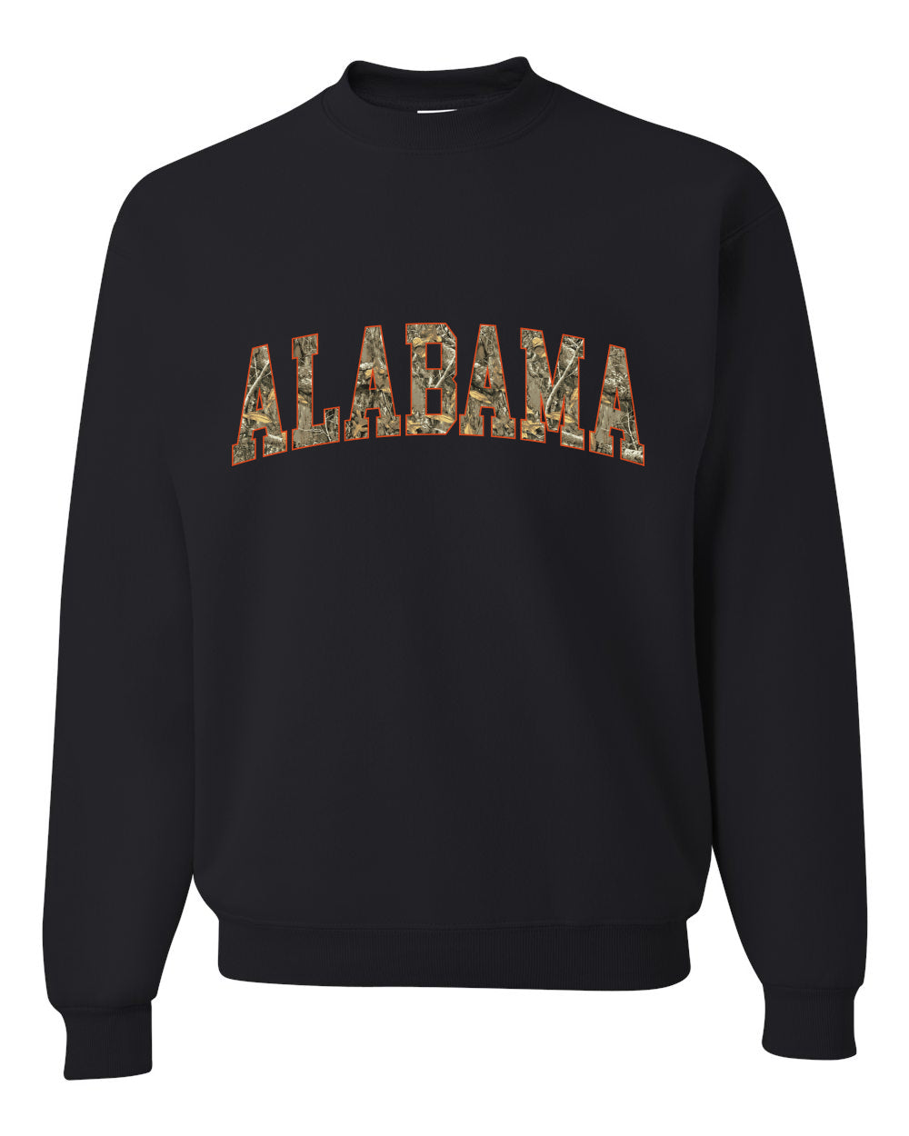 Alabama Camo Fill Orange Outline Sweater, Unisex Crewneck Sweatshirts