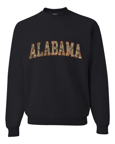 Alabama Camo Fill Orange Outline Sweater, Unisex Crewneck Sweatshirts