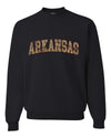 Arkansas  Camo Fill Orange Outline Sweater, Unisex Crewneck Sweatshirts