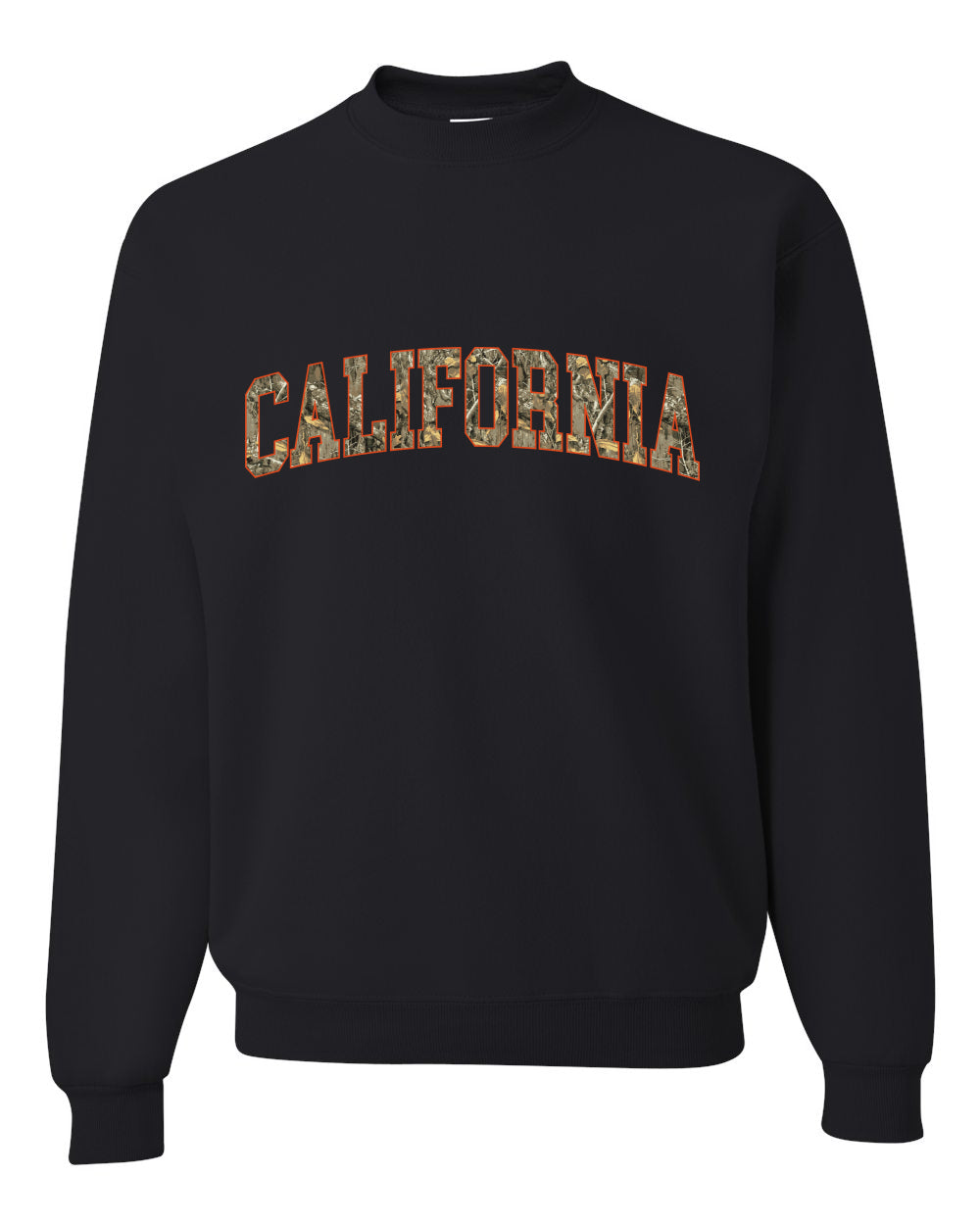 California  Camo Fill Orange Outline Sweater, Unisex Crewneck Sweatshirts