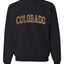 Colorado  Camo Fill Orange Outline Sweater, Unisex Crewneck Sweatshirts