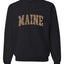 Maine  Camo Fill Orange Outline Sweater, Unisex Crewneck Sweatshirts