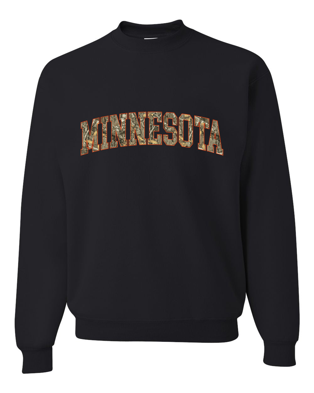 Minnesota  Camo Fill Orange Outline Sweater, Unisex Crewneck Sweatshirts