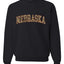 Nebraska  Camo Fill Orange Outline Sweater, Unisex Crewneck Sweatshirts
