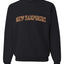 New Hampshire  Camo Fill Orange Outline Sweater, Unisex Crewneck Sweatshirts