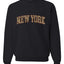 New York  Camo Fill Orange Outline Sweater, Unisex Crewneck Sweatshirts
