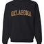 Oklahoma  Camo Fill Orange Outline Sweater, Unisex Crewneck Sweatshirts