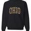 Ohio  Camo Fill Orange Outline Sweater, Unisex Crewneck Sweatshirts