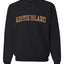 Rhode Island  Camo Fill Orange Outline Sweater, Unisex Crewneck Sweatshirts