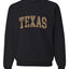 Texas  Camo Fill Orange Outline Sweater, Unisex Crewneck Sweatshirts