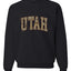 Utah  Camo Fill Orange Outline Sweater, Unisex Crewneck Sweatshirts