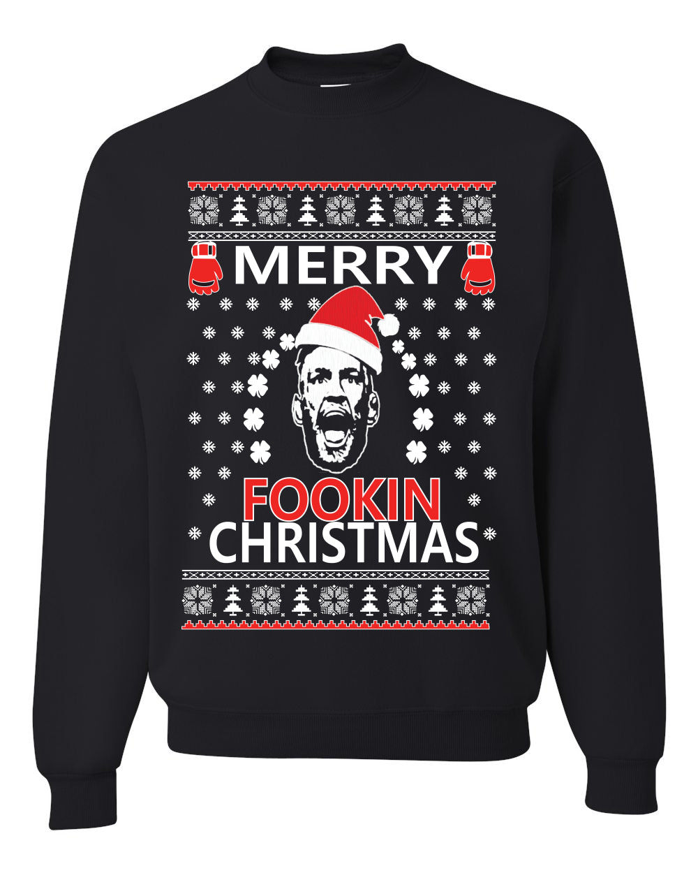 Merry Fookin Christmas Ugly Christmas Sweater Unisex Crewneck Sweatshirt