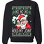 Ho Ho Ho Hold My Joint Weed Santa Smoking Ugly Christmas Sweater Unisex Crewneck Graphic Sweatshirt