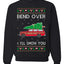 Bend Over & I'll Show You Colored Ugly Christmas Sweater Unisex Crewneck Sweatshirt