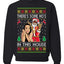 Santa the Plug Hos In This House Ugly Christmas Sweater Unisex Crewneck Sweatshirt