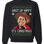 Shut Up Hippy It's Christmas Ugly Christmas Sweater Unisex Crewneck Sweatshirt