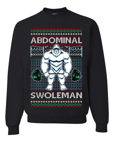 Abdominal Swoleman Fitness Yeti Ugly Christmas Sweater Unisex Crewneck Sweatshirt