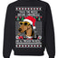 Twas The Nizzle Before Chrismizzle Gangster Dogg Rapper Ugly Christmas Sweater Unisex Crewneck Sweatshirt
