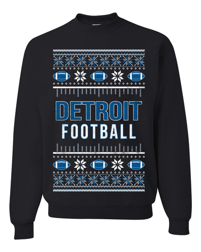 City of Detroit DET American Football Fantasy Fan Ugly Christmas Sweater Unisex Crewneck Sweatshirt