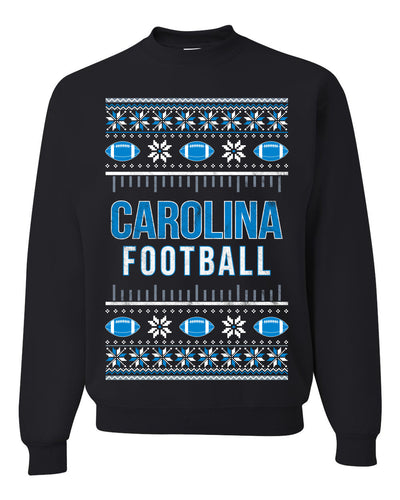 City of Carolina CAR American Football Fantasy Fan Ugly Christmas Sweater Unisex Crewneck Sweatshirt