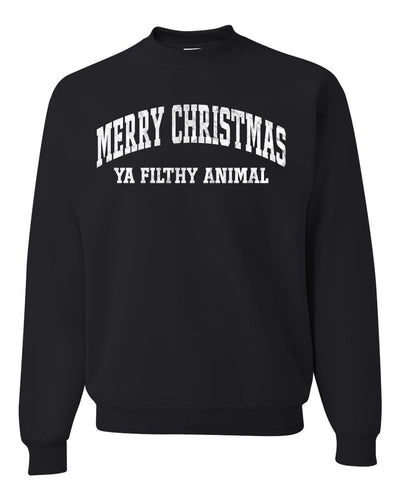 Vintage Movie Quote Merry Christmas Filthy Animal Christmas Unisex Crewneck Sweatshirt