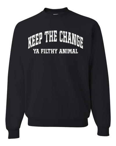 Vintage Movie Quote Keep The Change Filthy Animal Christmas Unisex Crewneck Sweatshirt