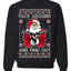 F Around And Find Out Santa Ugly Christmas Sweater Unisex Crewneck Sweatshirt