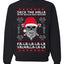 Valhalla Deck The Halls With Skulls & Bodies Ugly Christmas Sweater Unisex Crewneck Sweatshirt