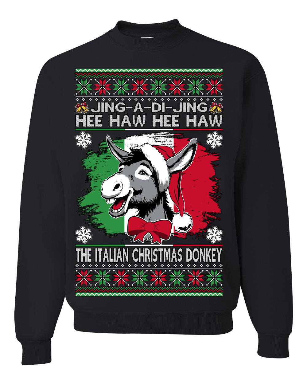Jing a Di Jing Dominick the Italian Christmas Donkey Ugly Christmas Sweater