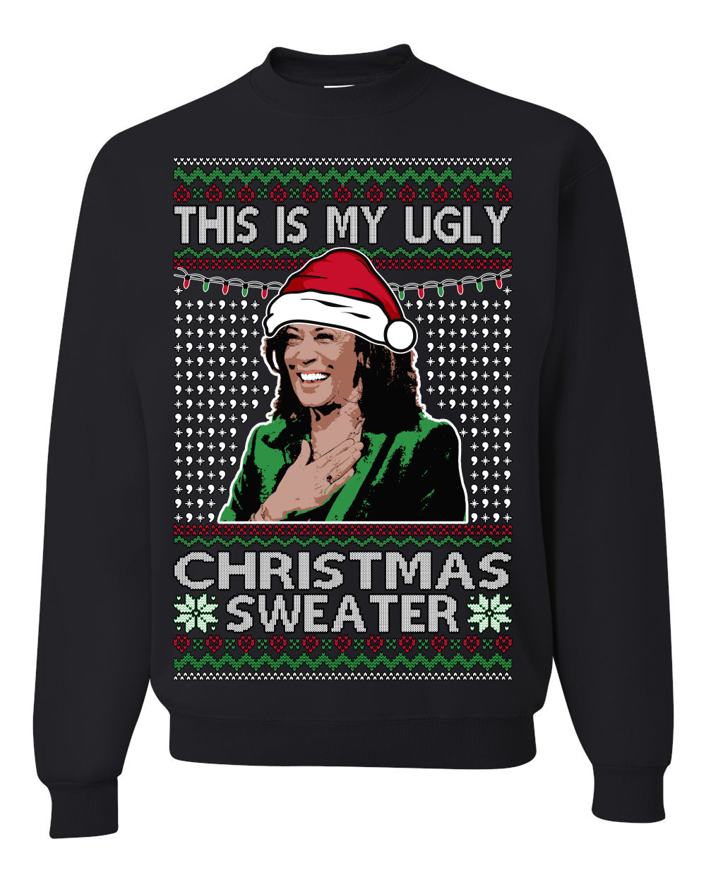This Is My Ugly Sweater Funny Santa Kamala Harris Ugly Christmas Sweater
