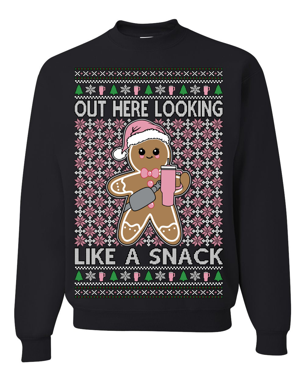Out Here Looking Like a Snack Cute Xmas Cookie Ugly Christmas Sweater