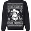 Peanut Loved Christmas RIP Funny Viral Squirrel Meme Ugly Christmas Sweater Crewneck Sweatshirt