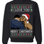 I Love You Merry Chrithmith Funny Boxing Fight Meme Classic Funny Xmas Ugly Christmas Sweater Crewneck Sweatshirt