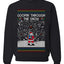 Goopin' Through The Snow Gamer Santa, Unisex Ugly Christmas Sweater Crewneck Sweatshirts