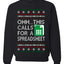 Oh... This Calls for A Spreadsheet, Unisex Ugly Christmas Sweater Crewneck Sweatshirts